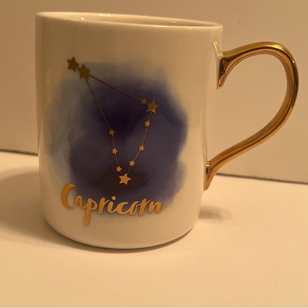 Capricorn Zodiac Constellation AVON Coffee  Mug With Gold Handle